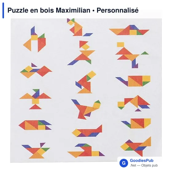 Puzzle en bois personnalisable Maximilian avec logo - Image 3