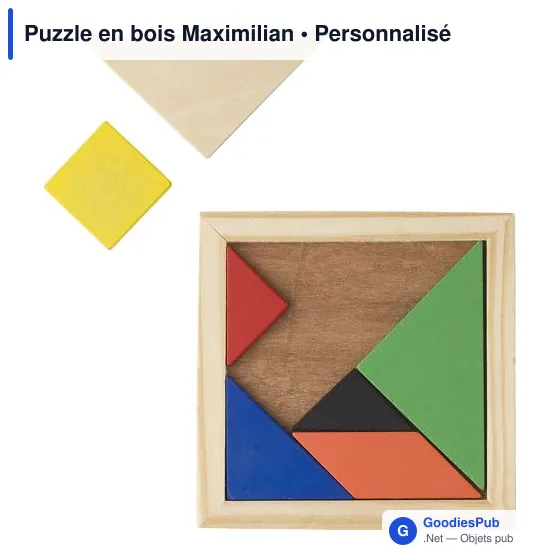 Puzzle en bois personnalisable Maximilian avec logo - Image 4