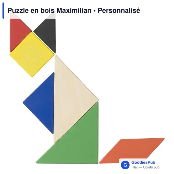 Puzzle en bois personnalisable Maximilian avec logo - Image 5