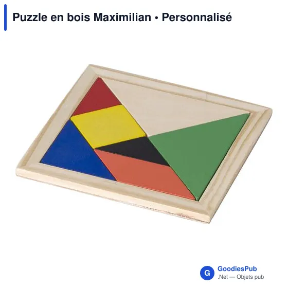 Puzzle en bois personnalisable Maximilian avec logo - Image 7