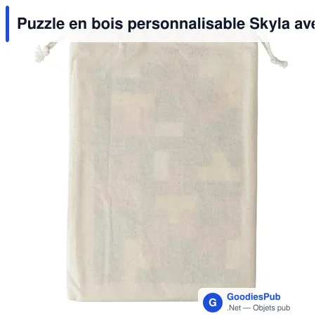 Puzzle en bois personnalisable Skyla avec logo