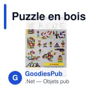 Puzzle en bois personnalisable Skyla avec logo - Miniature 5