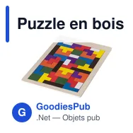 Puzzle en bois personnalisable Skyla avec logo - Miniature 6