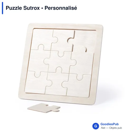 Puzzle en bois personnalisable avec logo - Sutrox - Image 2