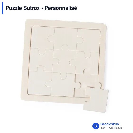 Puzzle en bois personnalisable avec logo - Sutrox - Image 4