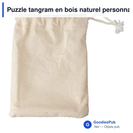 Puzzle tangram en bois naturel personnalisable avec logo - Ulrike