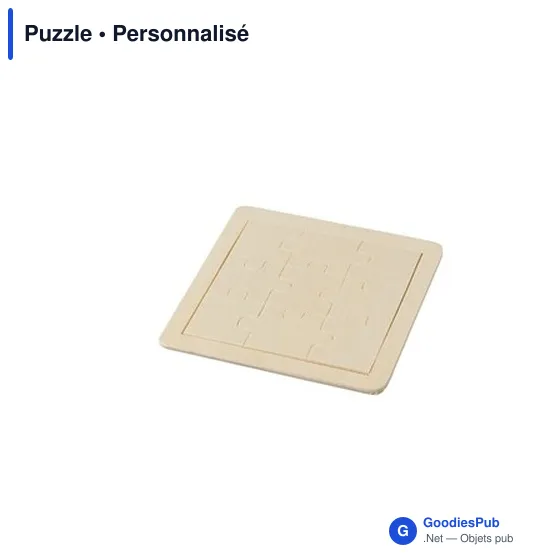 Puzzle en bois personnalisable avec logo - 9 pièces - Image 2