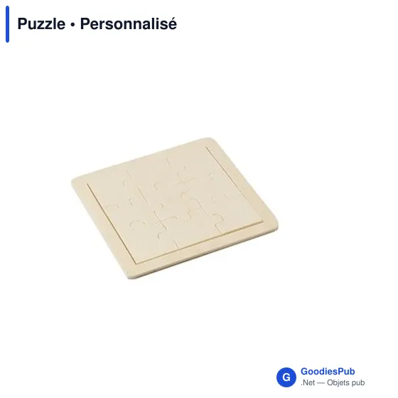 Puzzle en bois personnalisable avec logo - 9 pièces - Image 3