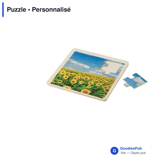 Puzzle en bois personnalisable avec logo - 9 pièces - Image 5