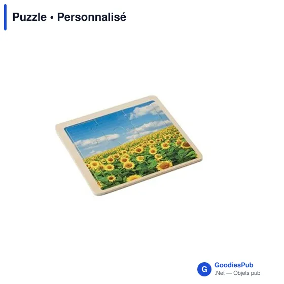 Puzzle en bois personnalisable avec logo - 9 pièces - Image 7