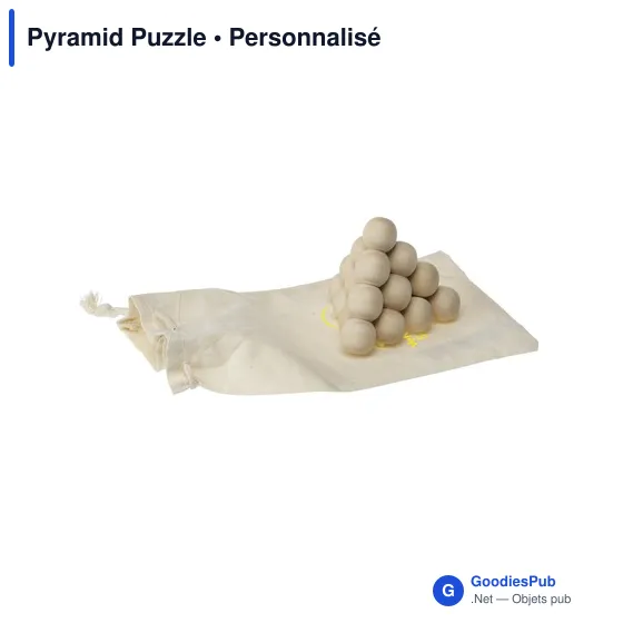 Jeu de patience Pyramid Puzzle personnalisable avec logo - Image 1