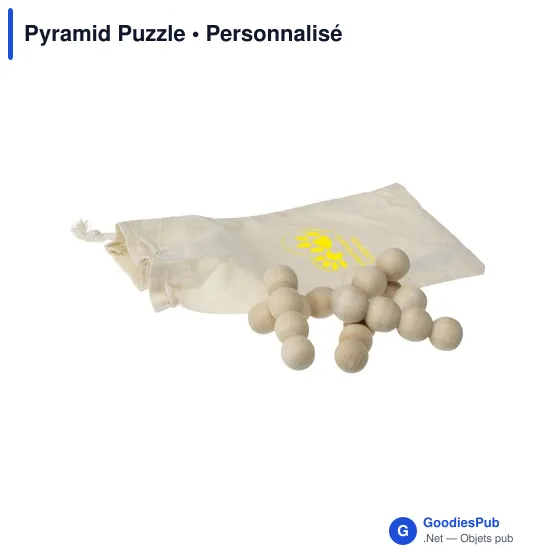 Jeu de patience Pyramid Puzzle personnalisable avec logo - Image 2