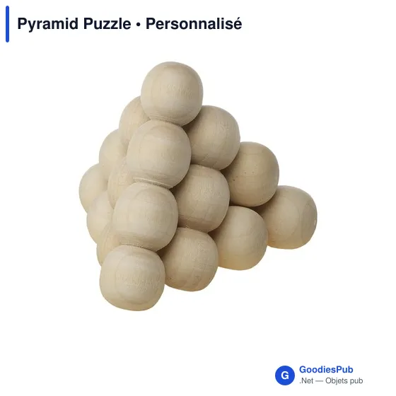 Jeu de patience Pyramid Puzzle personnalisable avec logo - Image 3
