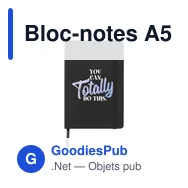 Bloc-notes A5 personnalisable avec logo - Quadra Notebook - Miniature 5