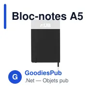 Bloc-notes A5 personnalisable avec logo - Quadra Notebook - Miniature 6