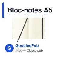 Bloc-notes A5 personnalisable avec logo - Quadra Notebook - Miniature 8