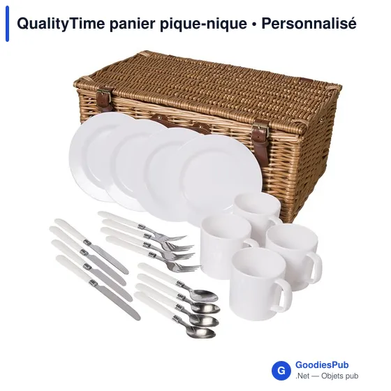 Panier pique-nique personnalisable avec logo - QualityTime - Image 1