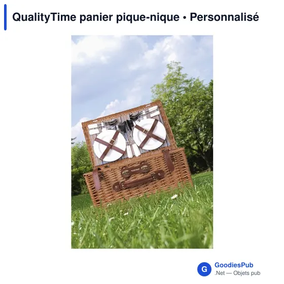 Panier pique-nique personnalisable avec logo - QualityTime - Image 3
