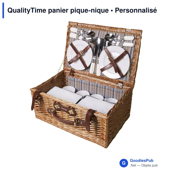 Panier pique-nique personnalisable avec logo - QualityTime - Image 4