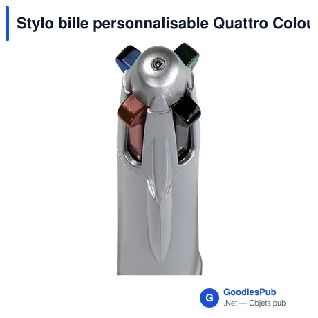 Stylo bille personnalisable Quattro Colour avec logo