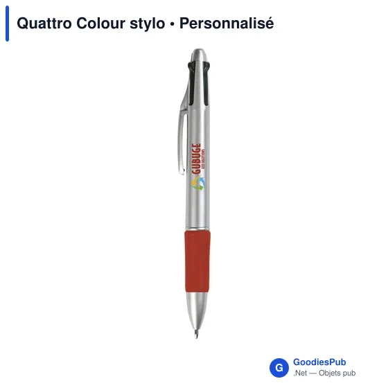 Stylo bille personnalisable Quattro Colour avec logo - Image 12