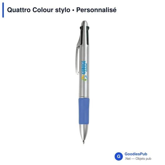 Stylo bille personnalisable Quattro Colour avec logo - Image 6