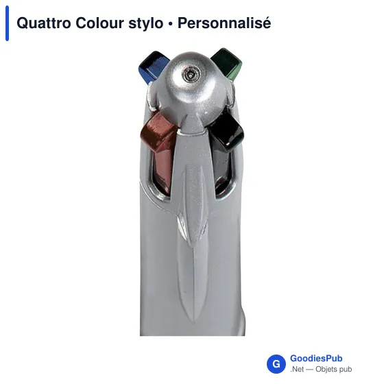 Stylo bille personnalisable Quattro Colour avec logo - Image 7