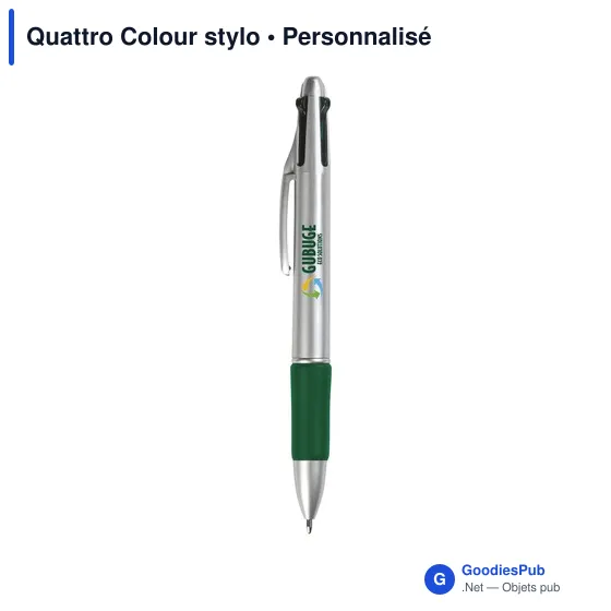 Stylo bille personnalisable Quattro Colour avec logo - Image 9