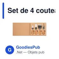 Set de 4 couteaux à fromage personnalisables avec logo - Miniature 1