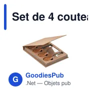 Set de 4 couteaux à fromage personnalisables avec logo - Miniature 2
