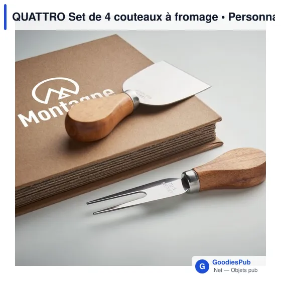 Set de 4 couteaux à fromage personnalisables avec logo - Image 3