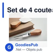 Set de 4 couteaux à fromage personnalisables avec logo - Miniature 4