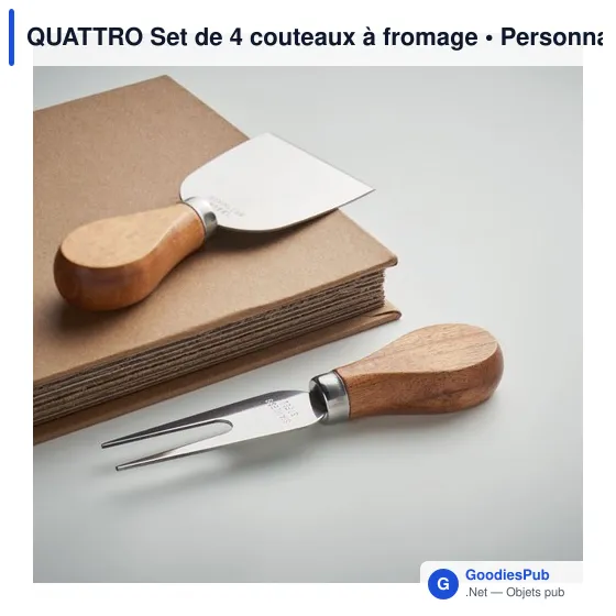 Set de 4 couteaux à fromage personnalisables avec logo - Image 4