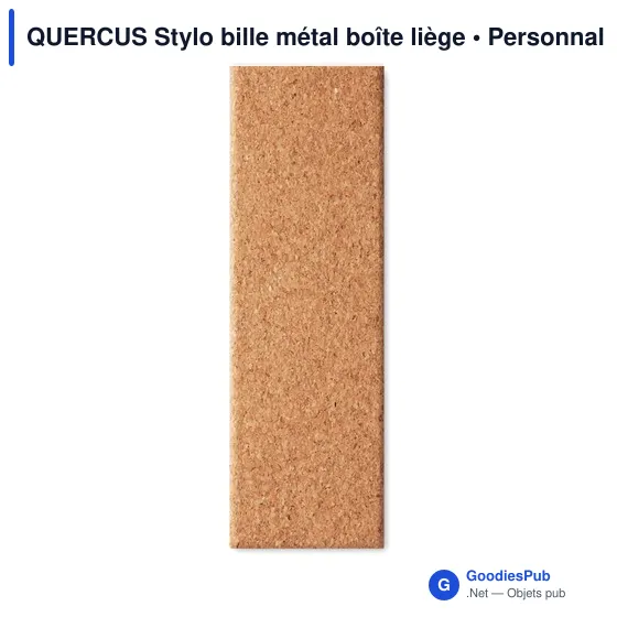 QUERCUS Stylo bille métal boîte liège - Image 3