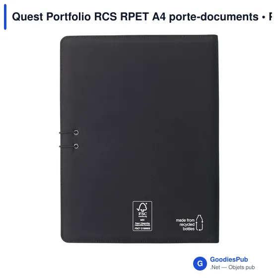 Porte-documents A4 personnalisable Quest Portfolio avec logo - Image 1