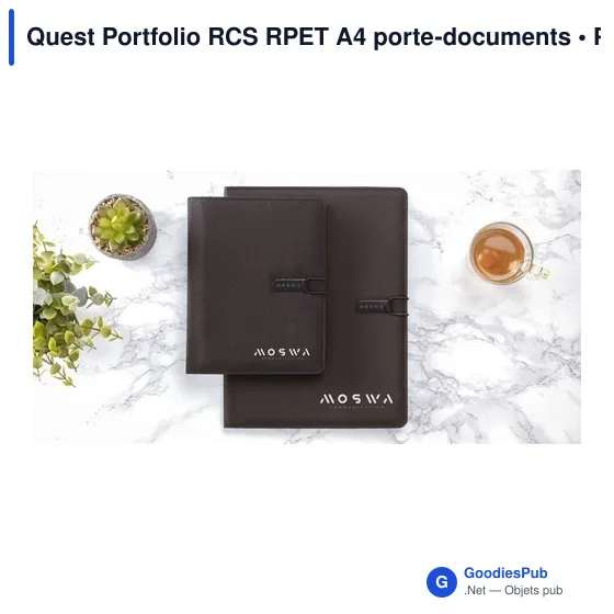 Porte-documents A4 personnalisable Quest Portfolio avec logo - Image 7