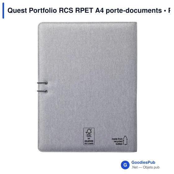 Porte-documents A4 personnalisable Quest Portfolio avec logo - Image 9