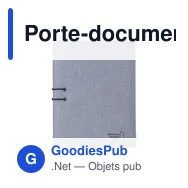 Porte-documents A5 personnalisable Quest Portfolio avec logo - Miniature 1