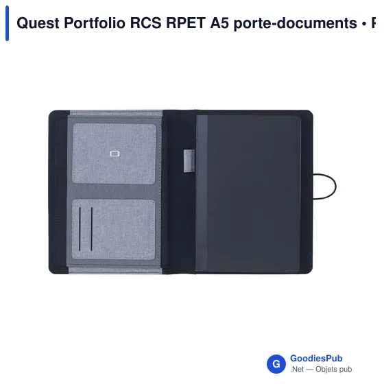 Porte-documents A5 personnalisable Quest Portfolio avec logo - Image 2