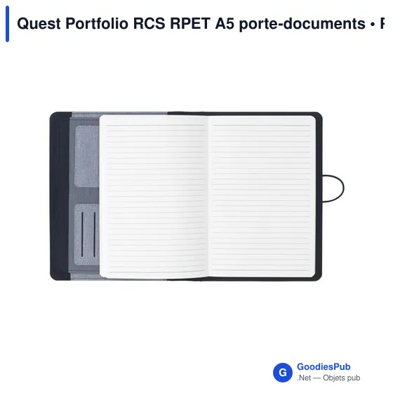 Porte-documents A5 personnalisable Quest Portfolio avec logo - Image 3
