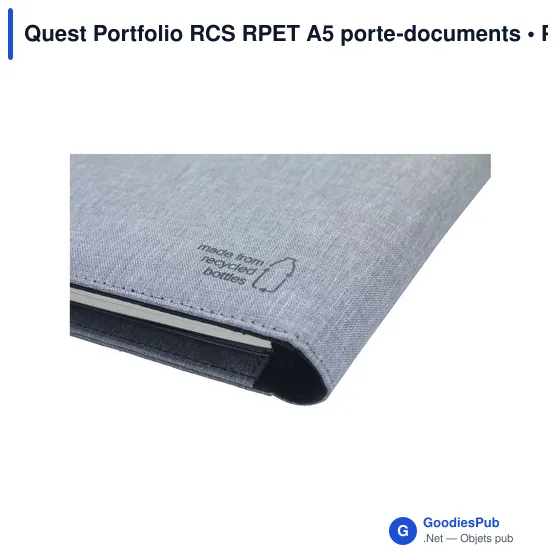Porte-documents A5 personnalisable Quest Portfolio avec logo - Image 4