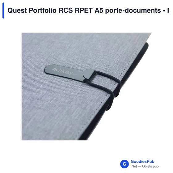 Porte-documents A5 personnalisable Quest Portfolio avec logo - Image 5