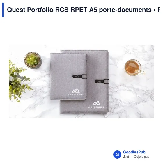 Porte-documents A5 personnalisable Quest Portfolio avec logo - Image 6