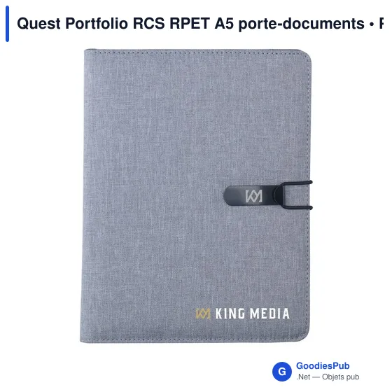 Porte-documents A5 personnalisable Quest Portfolio avec logo - Image 7