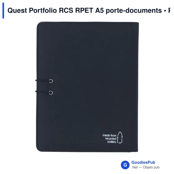 Porte-documents A5 personnalisable Quest Portfolio avec logo - Image 8