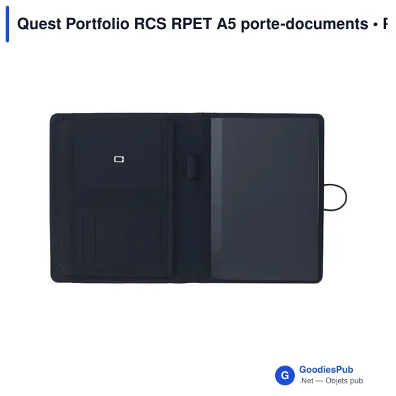 Porte-documents A5 personnalisable Quest Portfolio avec logo - Image 9