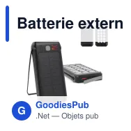 Batterie externe solaire personnalisable 10000 mAh avec logo - Quest - Miniature 1