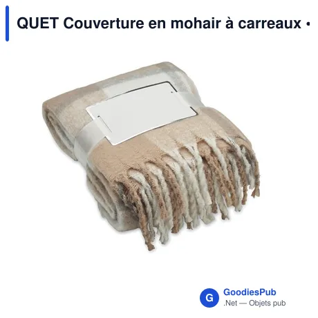 QUET Couverture en mohair à carreaux
