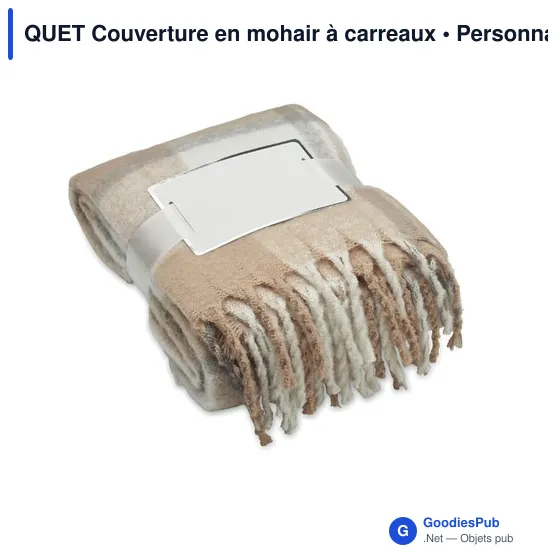 QUET Couverture en mohair à carreaux - Image 1