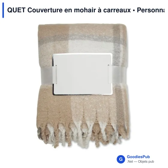 QUET Couverture en mohair à carreaux - Image 2